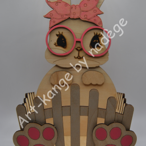 Panier lapin de Pâques modèle lapine.