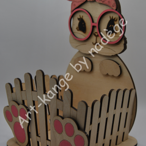 Panier lapin de Pâques modèle lapine.