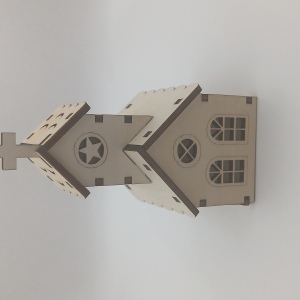 Eglise Noël en kit bois 3 mm – Décoration sapin | Art-kange by Nadège