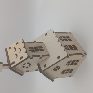 Eglise Noël en kit bois 3 mm – Décoration sapin | Art-kange by Nadège