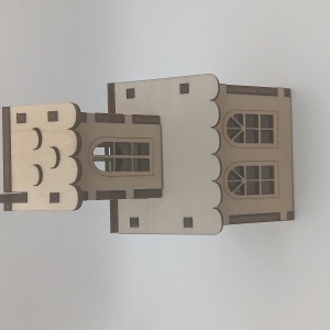 Eglise Noël en kit bois 3 mm – Décoration sapin | Art-kange by Nadège