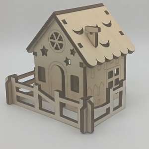 Maison Noël en kit bois 3 mm – Décoration sapin | Art-kange by Nadège