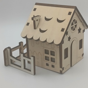 Maison Noël en kit bois 3 mm – Décoration sapin | Art-kange by Nadège