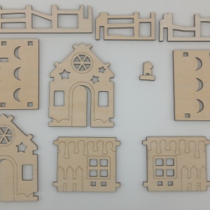 Maison Noël en kit bois 3 mm – Décoration sapin | Art-kange by Nadège