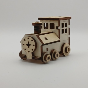 Locomotive de Noël en kit bois 3 mm – Décoration sapin | Art-kange by Nadège